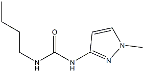 N-butyl-N'-(1-methyl-1H-pyrazol-3-yl)urea Struktur