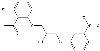 1-{2-hydroxy-6-[2-hydroxy-3-(3-nitrophenoxy)propoxy]phenyl}ethan-1-one Struktur