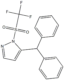 5-benzhydryl-1-[(trifluoromethyl)sulfonyl]-1H-pyrazole Struktur