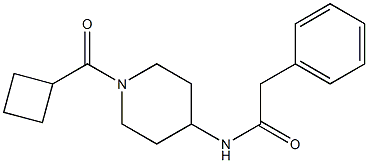 N1-[1-(cyclobutylcarbonyl)-4-piperidyl]-2-phenylacetamide Struktur