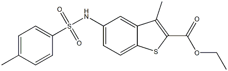 ethyl 3-methyl-5-{[(4-methylphenyl)sulfonyl]amino}benzo[b]thiophene-2-carboxylate Struktur