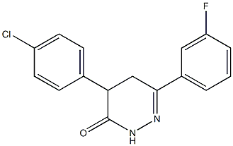 4-(4-chlorophenyl)-6-(3-fluorophenyl)-4,5-dihydro-3(2H)-pyridazinone Struktur