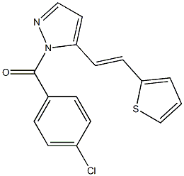 (4-chlorophenyl){5-[2-(2-thienyl)vinyl]-1H-pyrazol-1-yl}methanone Struktur