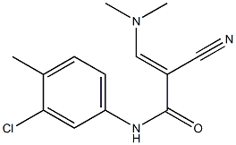 N1-(3-chloro-4-methylphenyl)-2-cyano-3-(dimethylamino)acrylamide Struktur