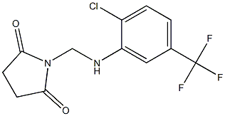 1-{[2-chloro-5-(trifluoromethyl)anilino]methyl}pyrrolidine-2,5-dione Struktur