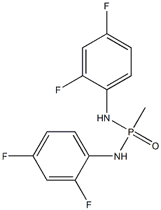 N,N'-di(2,4-difluorophenyl)methylphosphonic diamide Struktur