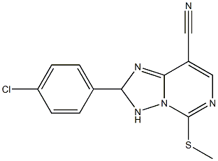 2-(4-chlorophenyl)-5-(methylthio)-2,3-dihydro[1,2,4]triazolo[1,5-c]pyrimidine-8-carbonitrile Struktur