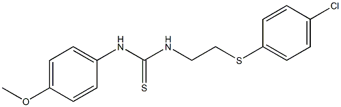 N-{2-[(4-chlorophenyl)thio]ethyl}-N'-(4-methoxyphenyl)thiourea Struktur