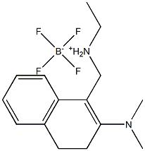 N2,N2-dimethyl-1-[(1,1-dimethylammonio)methyl]-3,4-dihydronaphthalen-2-amine tetrafluoroborate Struktur