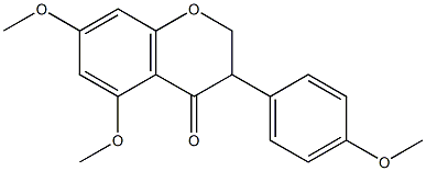 5,7-dimethoxy-3-(4-methoxyphenyl)chroman-4-one Struktur