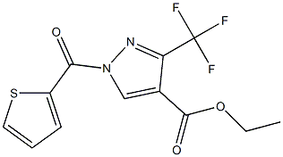 ethyl 1-(2-thienylcarbonyl)-3-(trifluoromethyl)-1H-pyrazole-4-carboxylate Struktur