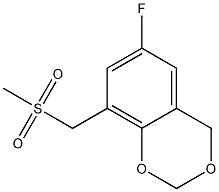 6-fluoro-8-[(methylsulfonyl)methyl]-4H-1,3-benzodioxine Struktur