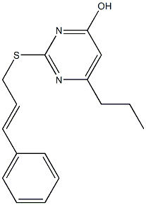 2-(cinnamylthio)-6-propylpyrimidin-4-ol Struktur