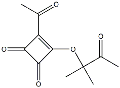 3-Diacetylmethyl-4-ethoxy-3-cyclobutene-1,2-dione Struktur