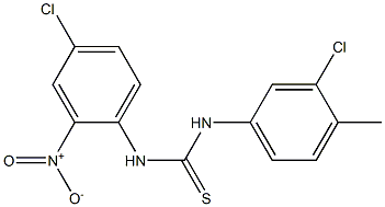 N-(3-chloro-4-methylphenyl)-N'-(4-chloro-2-nitrophenyl)thiourea Struktur