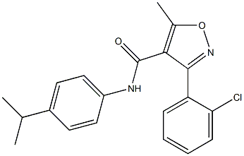 3-(2-chlorophenyl)-N-(4-isopropylphenyl)-5-methyl-4-isoxazolecarboxamide Struktur