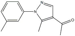 1-[5-methyl-1-(3-methylphenyl)-1H-pyrazol-4-yl]ethan-1-one Struktur