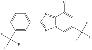 8-chloro-6-(trifluoromethyl)-2-[3-(trifluoromethyl)phenyl][1,2,4]triazolo[1,5-a]pyridine Struktur