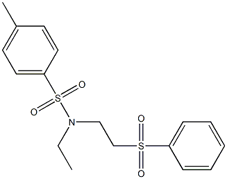 N1-ethyl-N1-[2-(phenylsulfonyl)ethyl]-4-methylbenzene-1-sulfonamide Struktur