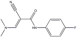 N1-(4-fluorophenyl)-2-cyano-3-(dimethylamino)acrylamide Struktur