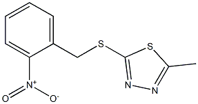 2-methyl-5-[(2-nitrobenzyl)thio]-1,3,4-thiadiazole Struktur