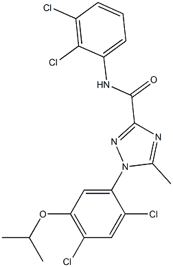 1-(2,4-dichloro-5-isopropoxyphenyl)-N-(2,3-dichlorophenyl)-5-methyl-1H-1,2,4-triazole-3-carboxamide Struktur