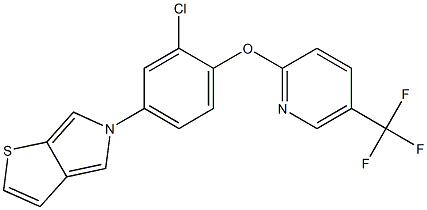 5-(3-chloro-4-{[5-(trifluoromethyl)-2-pyridinyl]oxy}phenyl)-5H-thieno[2,3-c]pyrrole Struktur