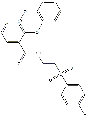 3-[({2-[(4-chlorophenyl)sulfonyl]ethyl}amino)carbonyl]-2-phenoxypyridinium-1-olate Struktur