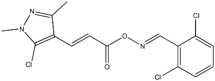 5-chloro-4-[3-({[(2,6-dichlorophenyl)methylene]amino}oxy)-3-oxoprop-1-enyl]-1,3-dimethyl-1H-pyrazole Struktur