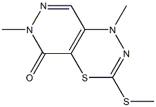 1,6-dimethyl-3-(methylthio)-5,6-dihydro-1H-pyridazino[4,5-e][1,3,4]thiadiazin-5-one Struktur