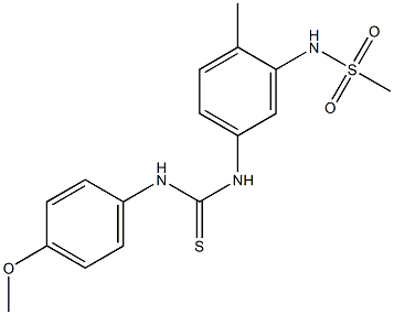 N-(5-{[(4-methoxyanilino)carbothioyl]amino}-2-methylphenyl)methanesulfonamide Struktur