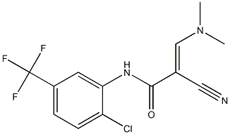 N1-[2-chloro-5-(trifluoromethyl)phenyl]-2-cyano-3-(dimethylamino)acrylamide Struktur