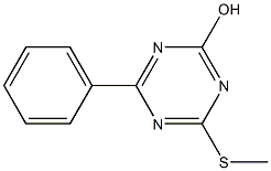 4-(methylthio)-6-phenyl-1,3,5-triazin-2-ol Struktur