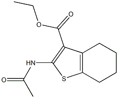 ethyl 2-(acetylamino)-4,5,6,7-tetrahydrobenzo[b]thiophene-3-carboxylate Struktur