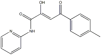 N1-(2-pyridyl)-2-hydroxy-4-(4-methylphenyl)-4-oxobut-2-enamide Struktur