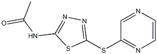 N-[5-(2-pyrazinylsulfanyl)-1,3,4-thiadiazol-2-yl]acetamide Struktur