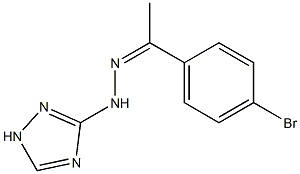 1-(4-bromophenyl)ethan-1-one 1-(1H-1,2,4-triazol-3-yl)hydrazone Struktur