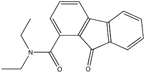 N1,N1-diethyl-9-oxo-9H-fluorene-1-carboxamide Struktur