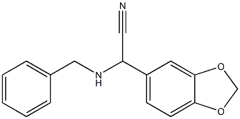 2-(1,3-benzodioxol-5-yl)-2-(benzylamino)acetonitrile Struktur