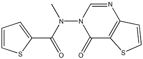 N2-methyl-N2-(4-oxo-3,4-dihydrothieno[3,2-d]pyrimidin-3-yl)thiophene-2-carboxamide Struktur