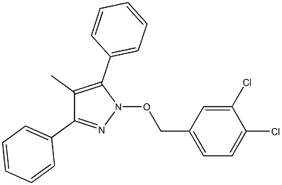 1-[(3,4-dichlorobenzyl)oxy]-4-methyl-3,5-diphenyl-1H-pyrazole Struktur