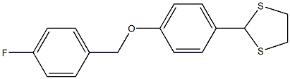 2-{4-[(4-fluorobenzyl)oxy]phenyl}-1,3-dithiolane Struktur