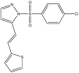 1-[(4-chlorophenyl)sulfonyl]-5-[2-(2-thienyl)vinyl]-1H-pyrazole Struktur