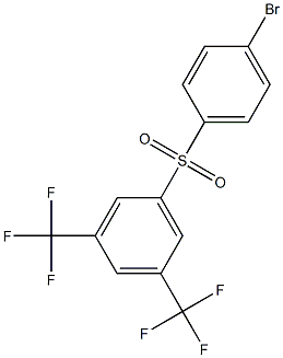 1-[(4-bromophenyl)sulfonyl]-3,5-di(trifluoromethyl)benzene Struktur