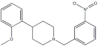 4-(2-methoxyphenyl)-1-(3-nitrobenzyl)piperidine Struktur