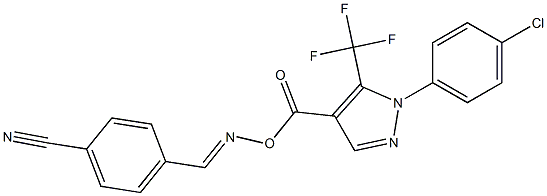 4-{[({[1-(4-chlorophenyl)-5-(trifluoromethyl)-1H-pyrazol-4-yl]carbonyl}oxy)imino]methyl}benzonitrile Struktur