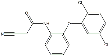 N1-[2-(2,5-dichlorophenoxy)phenyl]-2-cyanoacetamide Struktur