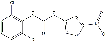 N-(2,6-dichlorophenyl)-N'-(5-nitro-3-thienyl)urea Struktur