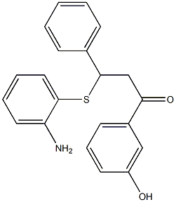 3-[(2-aminophenyl)thio]-1-(3-hydroxyphenyl)-3-phenylpropan-1-one Struktur