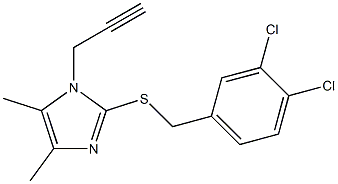 2-[(3,4-dichlorobenzyl)sulfanyl]-4,5-dimethyl-1-(2-propynyl)-1H-imidazole Struktur